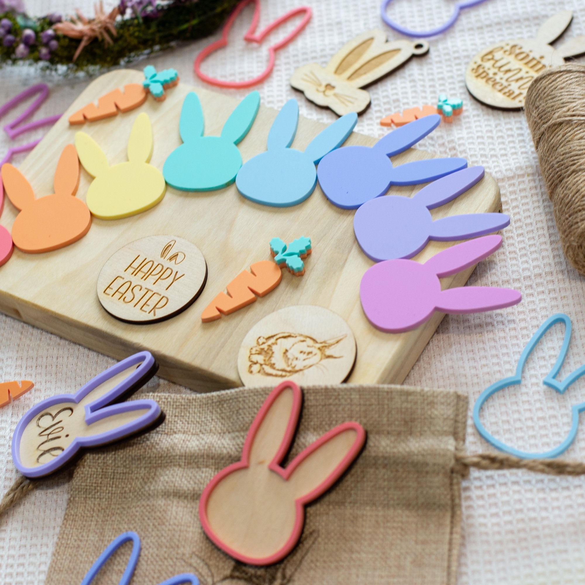 Pastel Easter Carrot Charms - Cake Topper Warehouse