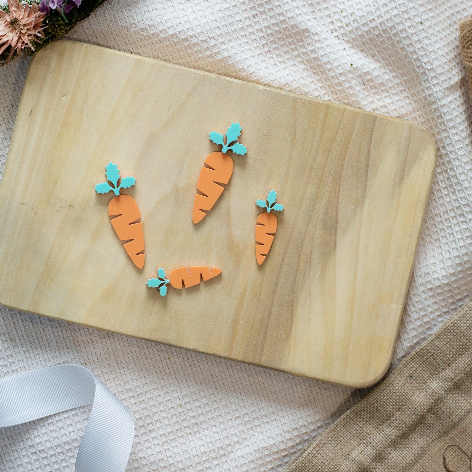 Pastel Easter Carrot Charms - Cake Topper Warehouse