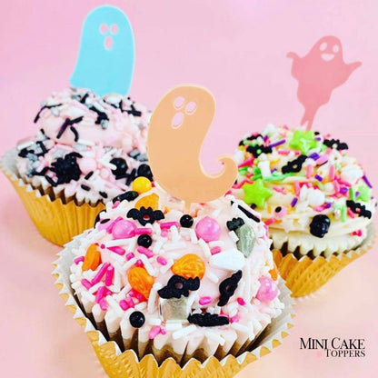 Pastel Ghost Halloween Cupcake Toppers - Cake Topper Warehouse
