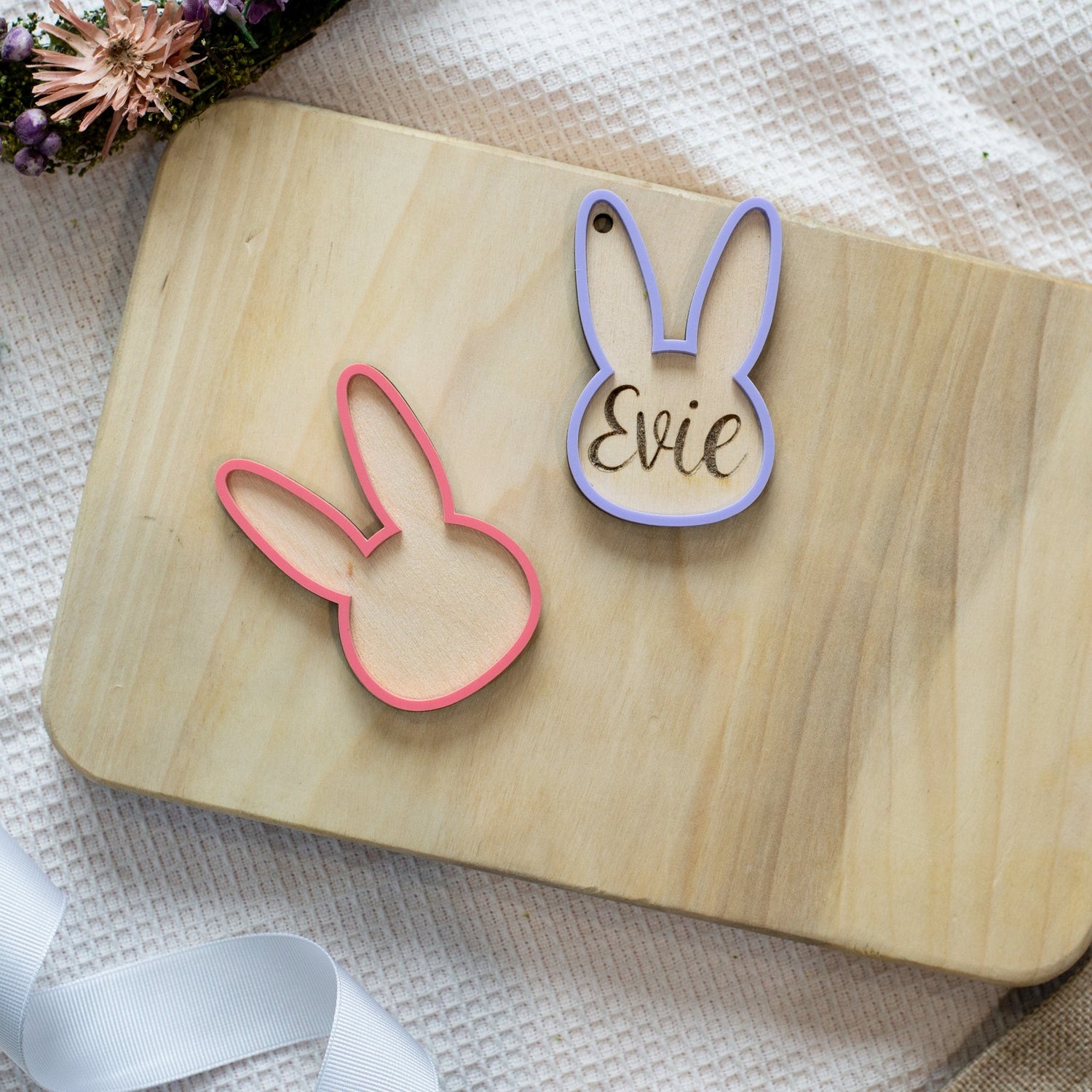 Personalised Easter Bunny Tags - Cake Topper Warehouse