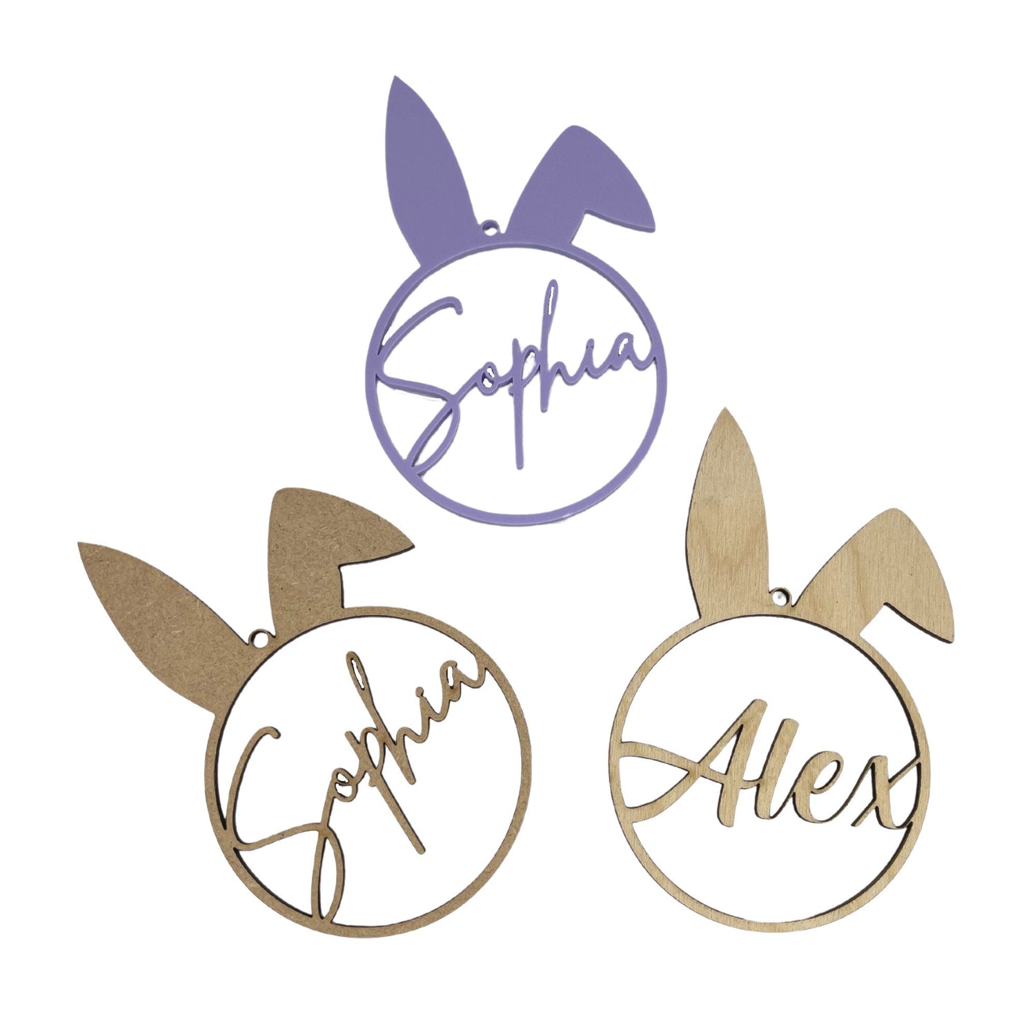 Personalised Easter Rabbit Ears Gift Tags - Cake Topper Warehouse