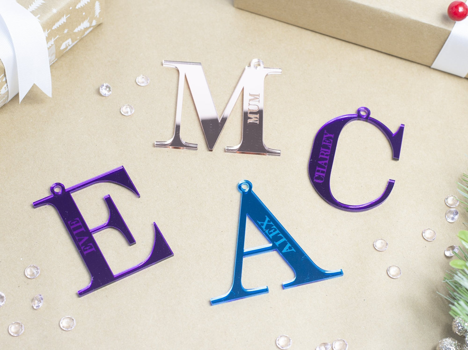 Personalised Initial Bauble - Cake Topper Warehouse