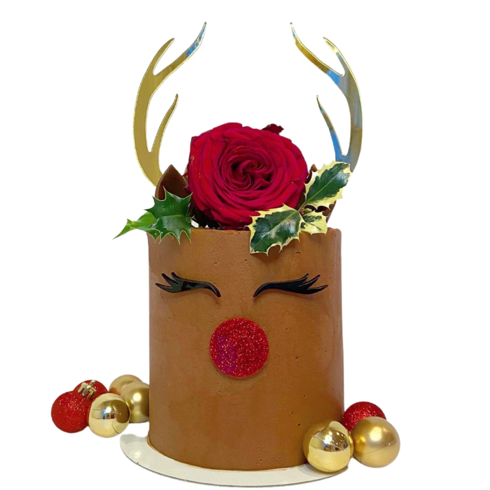 Reindeer Face Christmas Cake Topper Pack - Cake Topper Warehouse