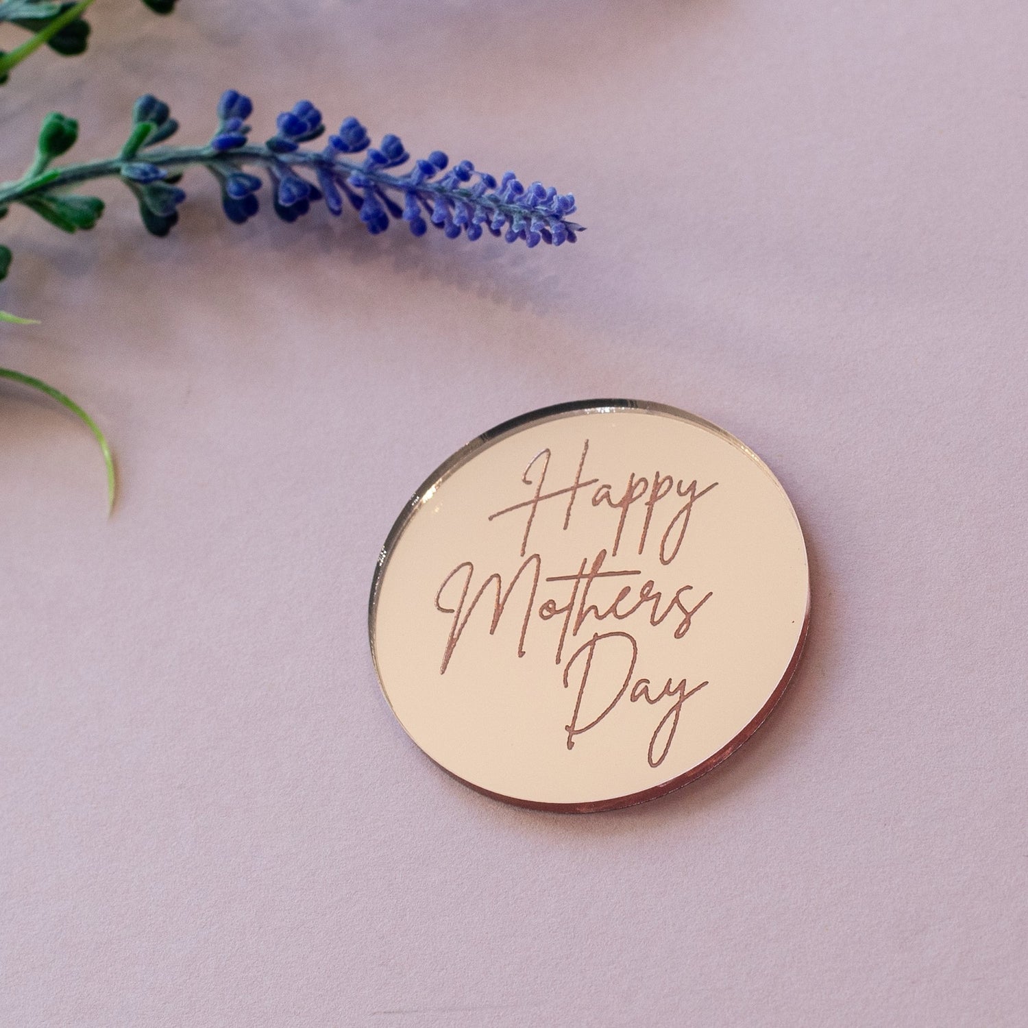 Thin Script Font Mothers Day Acrylic Cupcake Discs - Cake Topper Warehouse