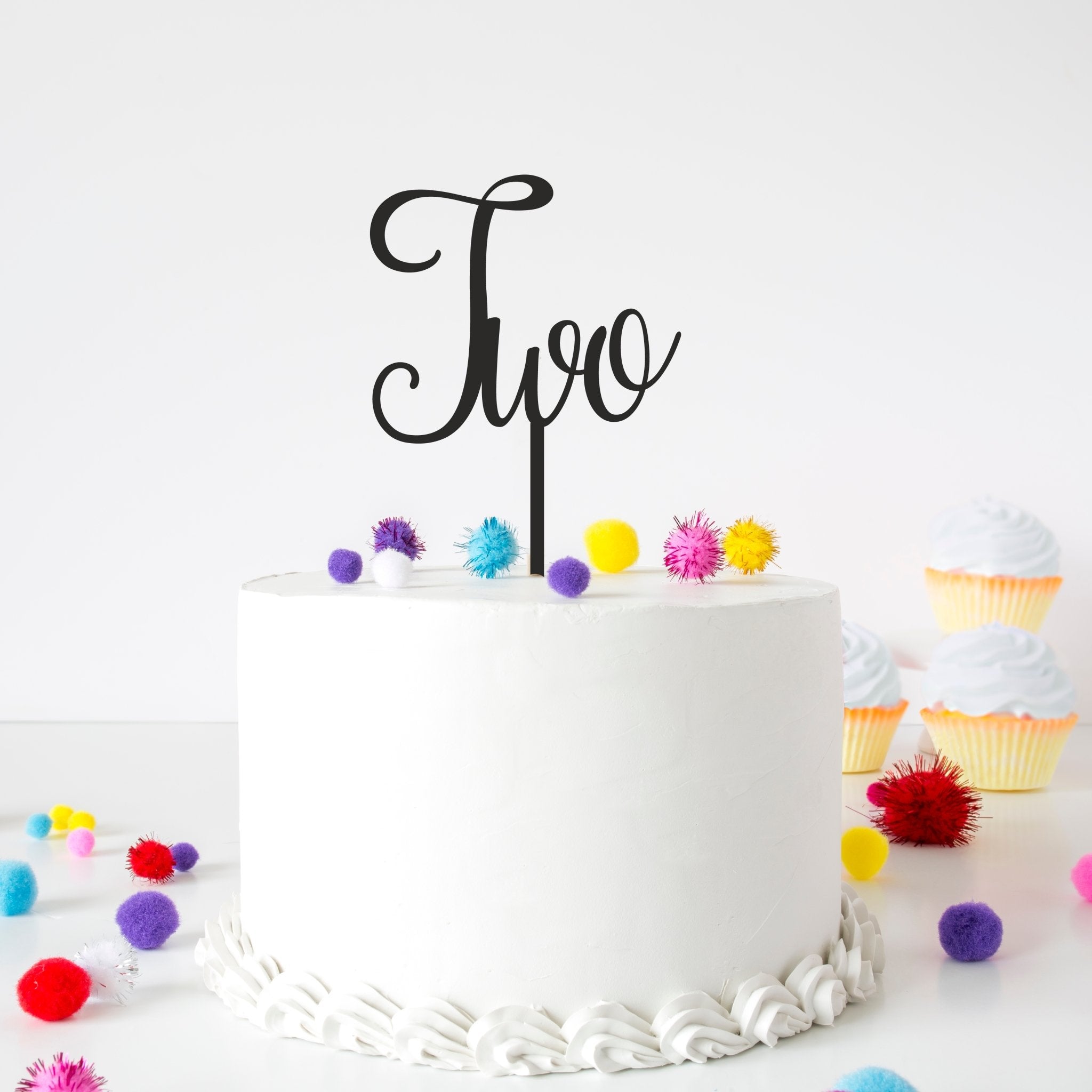 Two Acrylic Cake Topper – Cake Topper Warehouse