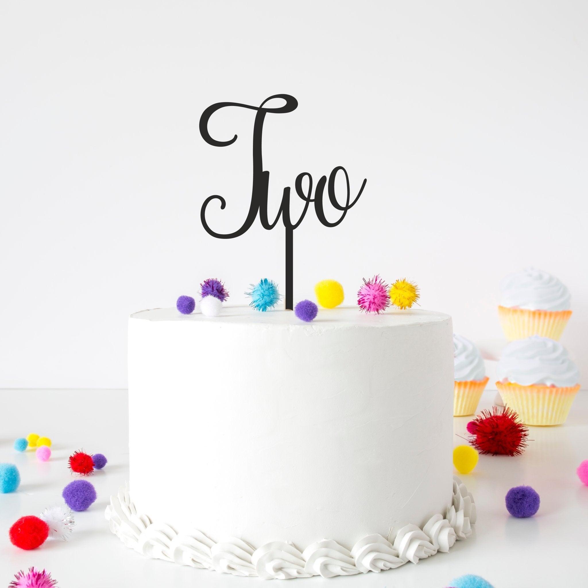 Two Acrylic Cake Topper - Cake Topper Warehouse