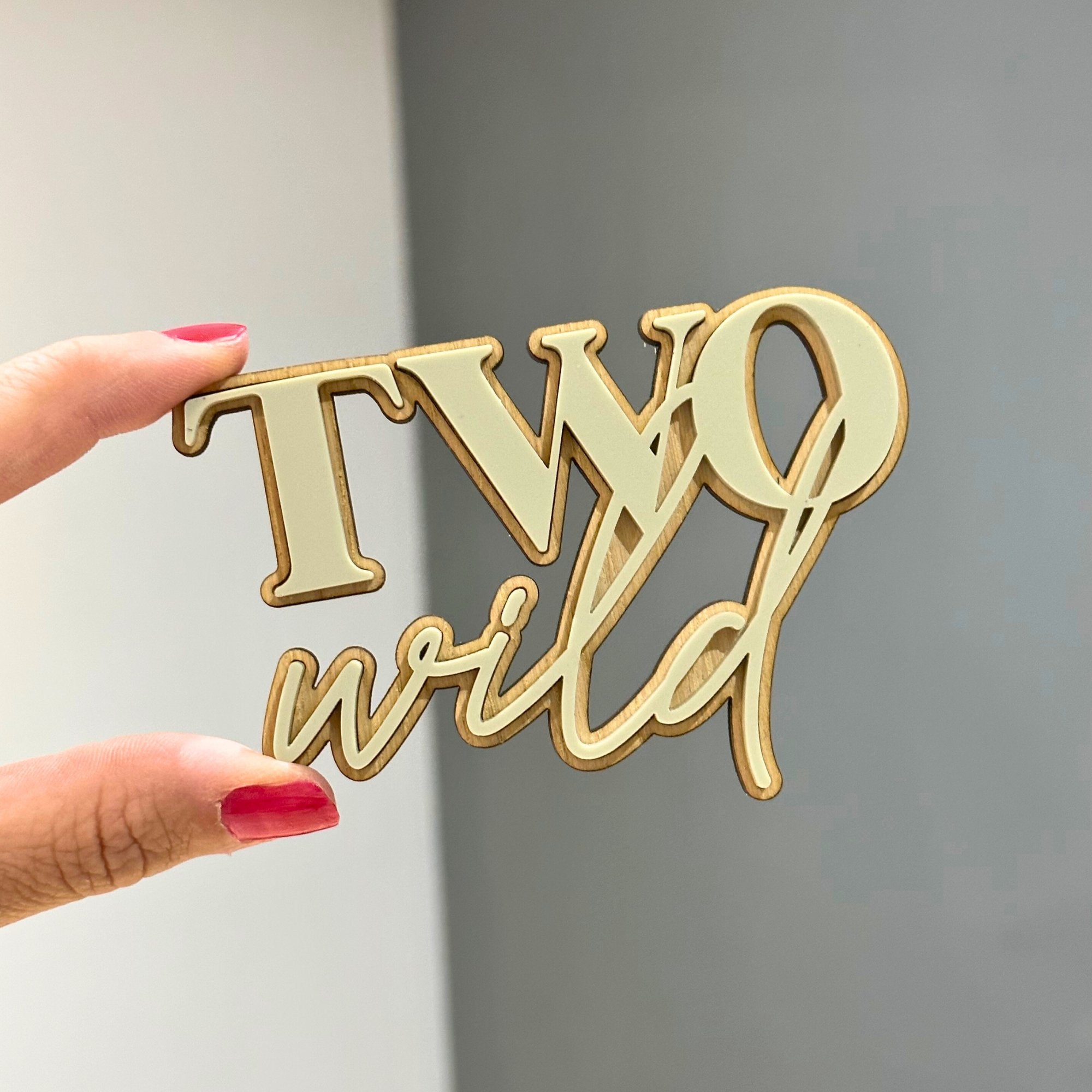 Two Wild Cake Charm - Double Layer - Cake Topper Warehouse