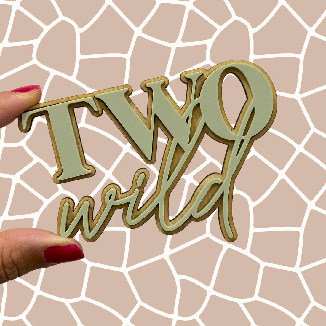 Two Wild Cake Charm - Double Layer - Cake Topper Warehouse