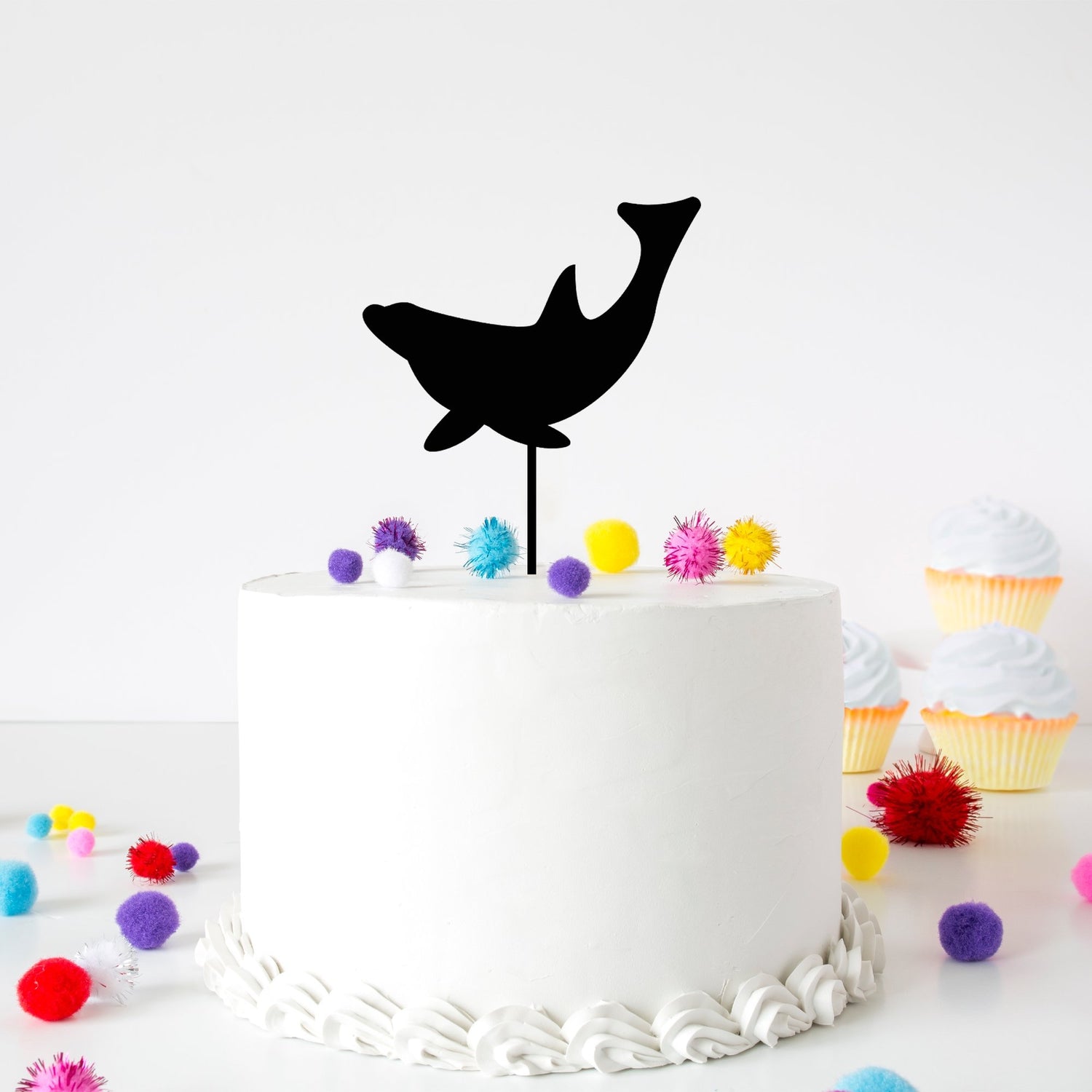 Whale Acrylic Cake Topper - Cake Topper Warehouse