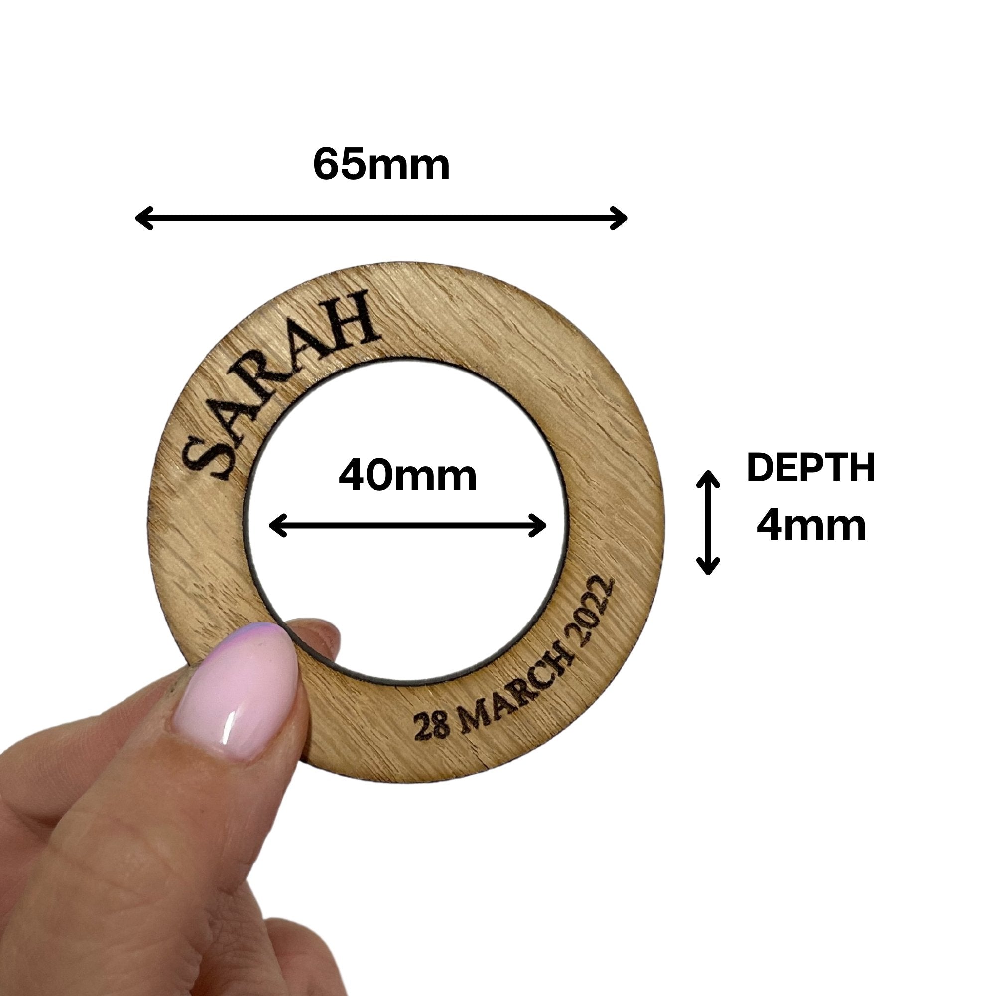 Wooden Napkin Serviette Rings - Cake Topper Warehouse